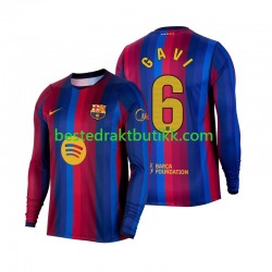 Fotballdrakter FC Barcelona Gavi 6 Hjemmedraktsett 2026-2027 Langermet til Herre