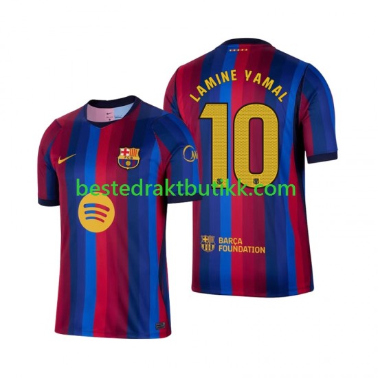Fotballdrakter FC Barcelona Lamine Yamal 10 Hjemmedraktsett 2026-2027 Kortermet til Herre