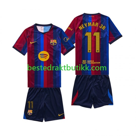 Fotballdrakter FC Barcelona Neymar JR 11 Hjemmedraktsett 2026-2027 Kortermet til Barn