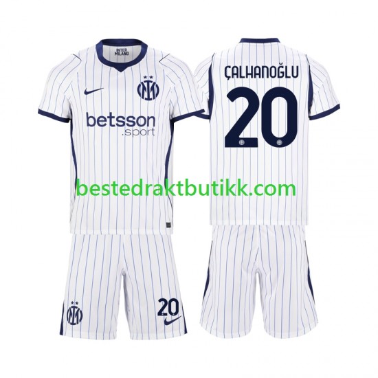 Fotballdrakter Inter Milan Hakan Calhanoglu 20 Bortedraktsett 2026-2027 Kortermet til Barn