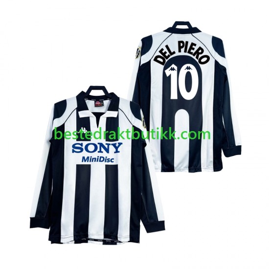 Fotballdrakter Juventus DEL PIERO 10 1997 1998 Retro Hjemmedraktsett Langermet til Herre