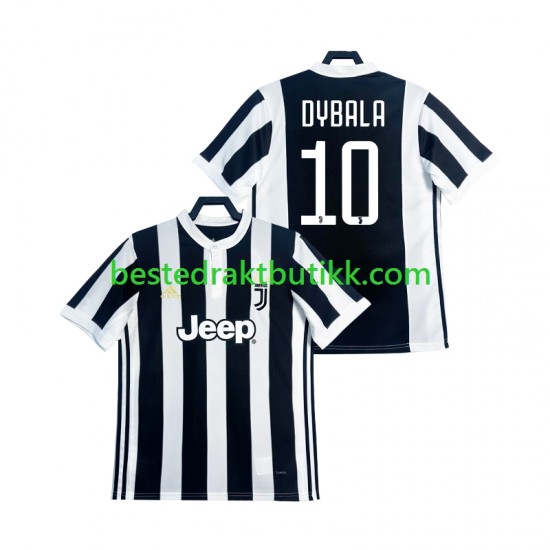Fotballdrakter Juventus DYBALA 21 2017 2018 Retro Hjemmedraktsett Kortermet til Herre