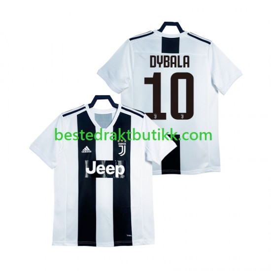 Fotballdrakter Juventus DYBALA 21 2018 2019 Retro Hjemmedraktsett Kortermet til Herre