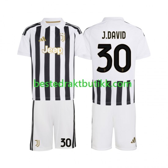 Fotballdrakter Juventus Jonathan David 30 Hjemmedraktsett 2026-2027 Kortermet til Barn