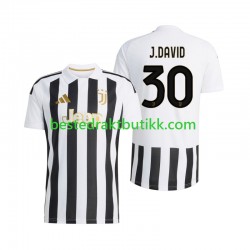Fotballdrakter Juventus Jonathan David 30 Hjemmedraktsett 2026-2027 Kortermet til Herre