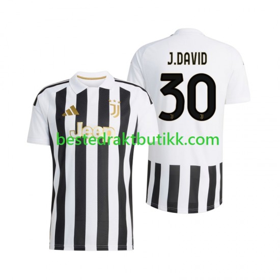 Fotballdrakter Juventus Jonathan David 30 Hjemmedraktsett 2026-2027 Kortermet til Herre