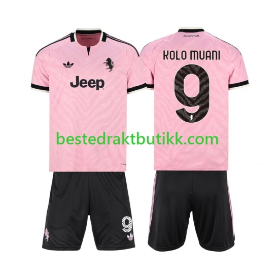 Fotballdrakter Juventus Randal Kolo Muani 9 Bortedraktsett 2026-2027 Kortermet til Barn