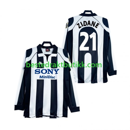 Fotballdrakter Juventus ZIDANE 21 1997 1998 Retro Hjemmedraktsett Langermet til Herre