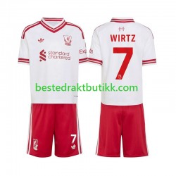 Fotballdrakter Liverpool Florian Wirtz 7 Bortedraktsett 2026-2027 Kortermet til Barn