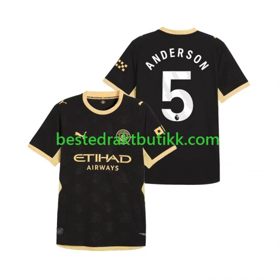 Fotballdrakter Manchester City Elliot Anderson 5 Bortedraktsett 2026-2027 Kortermet til Herre