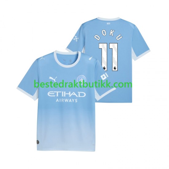 Fotballdrakter Manchester City Jeremy Doku 11 Hjemmedraktsett 2026-2027 Kortermet til Herre