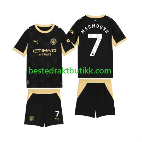 Fotballdrakter Manchester City Omar Marmoush 7 Bortedraktsett 2026-2027 Kortermet til Barn