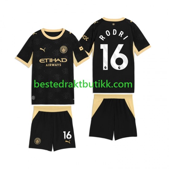 Fotballdrakter Manchester City Rodri 16 Bortedraktsett 2026-2027 Kortermet til Barn
