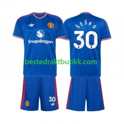 Fotballdrakter Manchester United Benjamin Sesko 30 Bortedraktsett 2026-2027 Kortermet til Barn