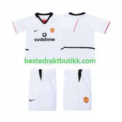Fotballdrakter Manchester United 2002 2003 Bortedraktsett Kortermet til Barn