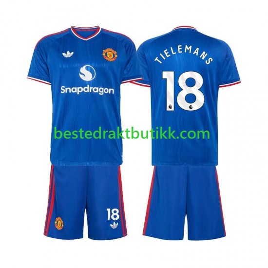 Fotballdrakter Manchester United Youri Tielemans 18 Bortedraktsett 2026-2027 Kortermet til Barn