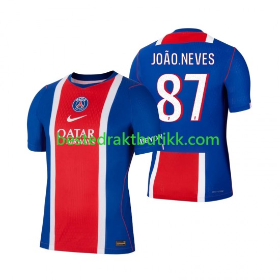 Fotballdrakter Paris Saint-Germain Joao Neves 87 Hjemmedraktsett 2026-2027 Kortermet til Herre