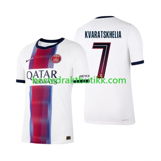 Fotballdrakter Paris Saint-Germain Khvicha Kvaratskhelia 7 Bortedraktsett 2026-2027 Kortermet til Herre