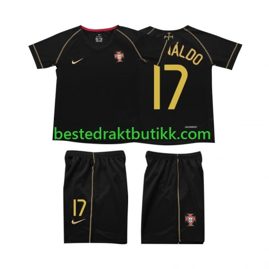 Fotballdrakter Portugal Cristiano Ronaldo 17 Retro Bortedraktsett 2006 Kortermet til Barn