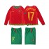 Fotballdrakter Portugal Cristiano Ronaldo 17 Retro Hjemmedraktsett 2004 Langermet til Barn