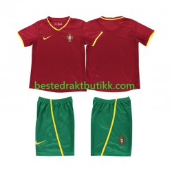 Fotballdrakter Portugal 2002 Retro Hjemmedraktsett Kortermet til Barn