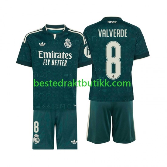 Fotballdrakter Real Madrid Federico Valverde 8 Bortedraktsett 2026-2027 Kortermet til Barn