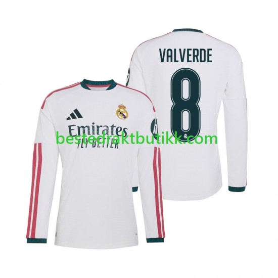 Fotballdrakter Real Madrid Federico Valverde 8 Hjemmedraktsett 2026-2027 Langermet til Herre