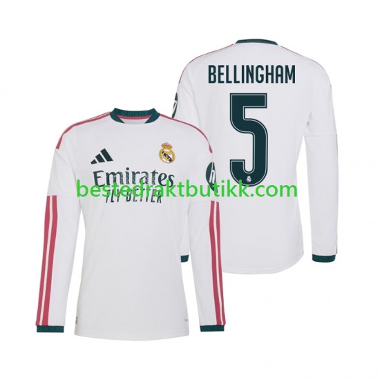 Fotballdrakter Real Madrid Jude Bellingham 5 Hjemmedraktsett 2026-2027 Langermet til Herre