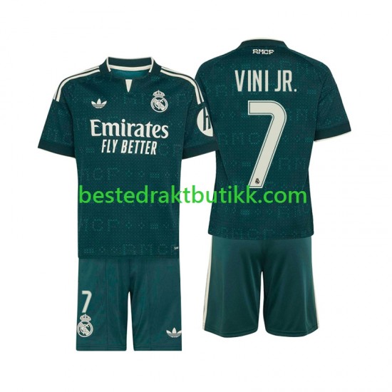 Fotballdrakter Real Madrid Vinicius Junior 7 Bortedraktsett 2026-2027 Kortermet til Barn