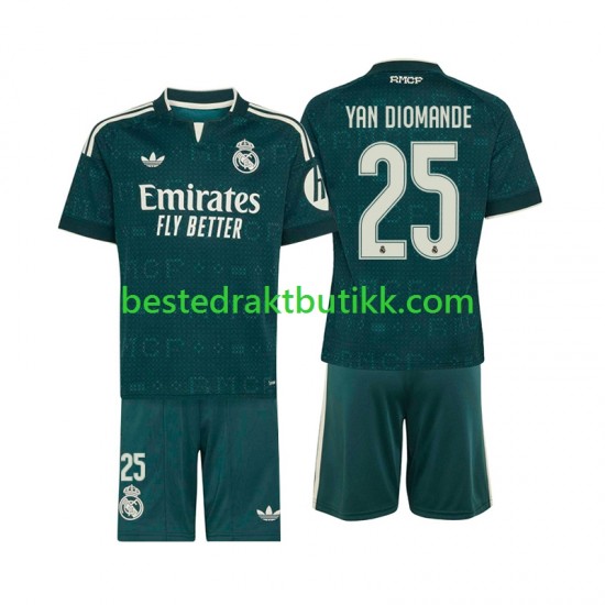 Fotballdrakter Real Madrid Yan Diomande 25 Bortedraktsett 2026-2027 Kortermet til Barn