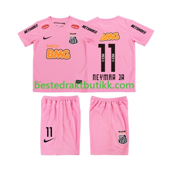 Fotballdrakter Santos Neymar JR 11 2012 2013 Retro Fjerdedraktsett Kortermet til Barn