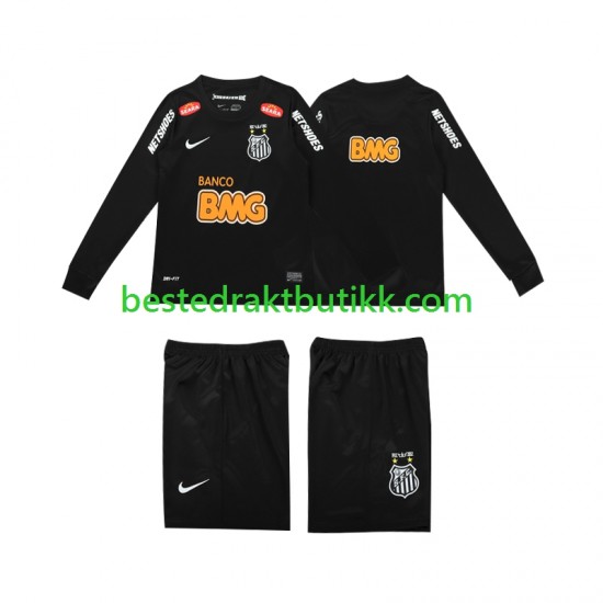 Fotballdrakter Santos Classic 2012 2013 Retro Bortedraktsett Langermet til Barn