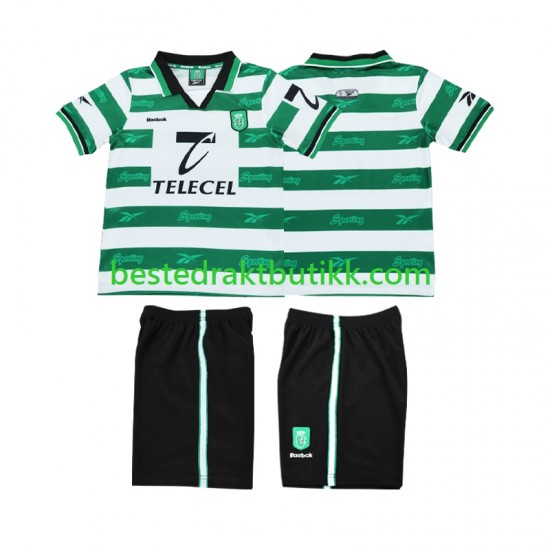 Fotballdrakter Sporting CP 2000 Retro Hjemmedraktsett 1999 Kortermet til Barn