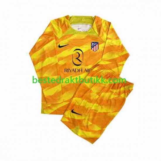 Fotballdrakter Atlético Madrid Orangecolor Keeper 2023-2024 Langermet til Barn
