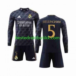 Fotballdrakter Real Madrid Jude Bellingham 5 Bortedraktsett 2023-2024 Langermet til Barn