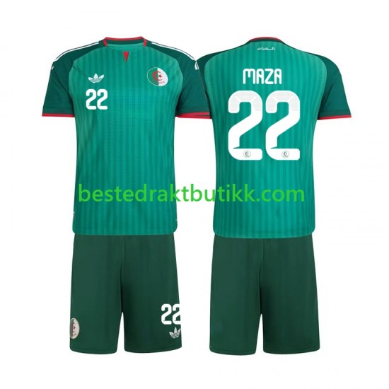 Fotballdrakter Algerie Ibrahim Maza 22 Bortedraktsett 2026 Kortermet til Barn