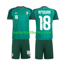 Fotballdrakter Algerie Mohamed Amoura 18 Bortedraktsett 2026 Kortermet til Barn