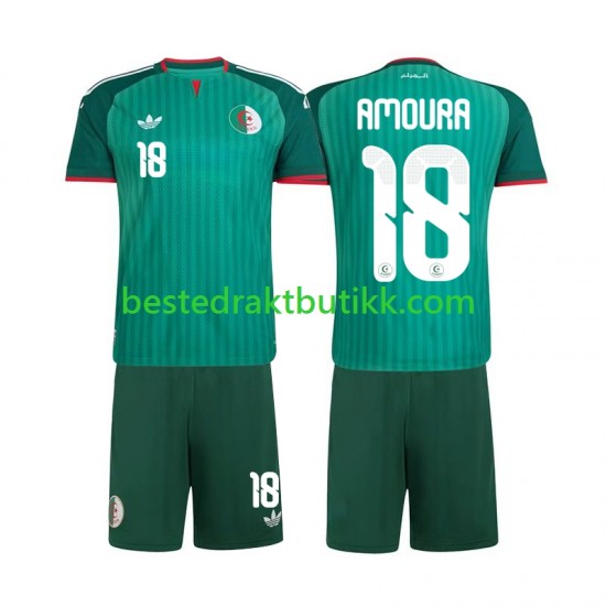 Fotballdrakter Algerie Mohamed Amoura 18 Bortedraktsett 2026 Kortermet til Barn