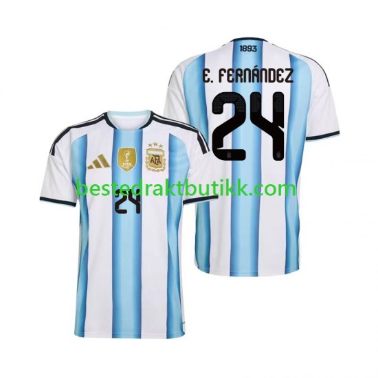 Fotballdrakter Argentina Enzo Fernandez 24 Hjemmedraktsett Fotball-VM 2026 Kortermet til Herre