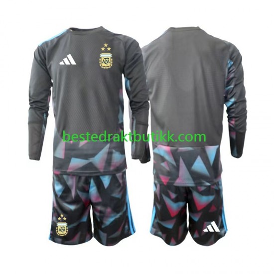 Fotballdrakter Argentina Keeper Hjemmedraktsett Fotball-VM 2026 Langermet til Barn
