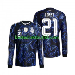 Fotballdrakter Argentina Jose Manuel Lopez 21 Bortedraktsett Fotball-VM 2026 Langermet til Herre