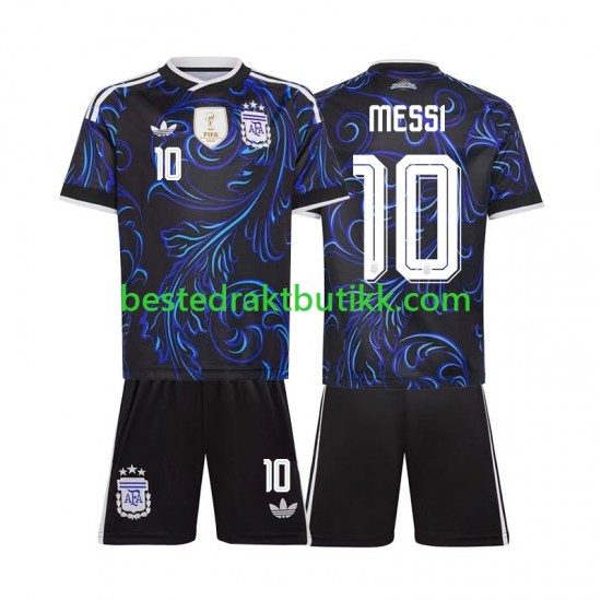 Fotballdrakter Argentina Lionel Messi 10 Bortedraktsett Fotball-VM 2026 Kortermet til Barn