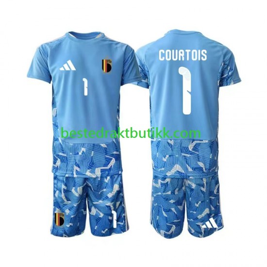 Fotballdrakter Belgia Thibaut Courtois 1 Keeper Hjemmedraktsett Fotball-VM 2026 Kortermet til Barn