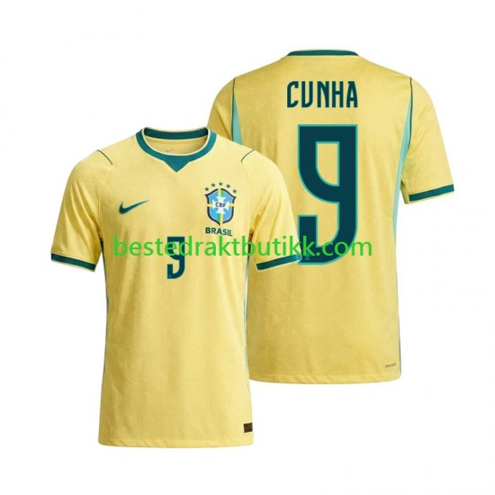 Fotballdrakter Brasil Matheus Cunha 9 Hjemmedraktsett Fotball-VM 2026 Kortermet til Herre