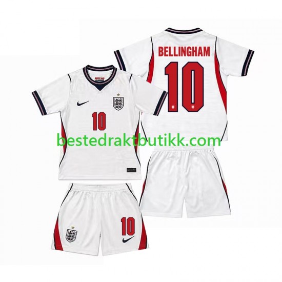 Fotballdrakter England Jude Bellingham 10 Hjemmedraktsett Fotball-VM 2026 Kortermet til Barn