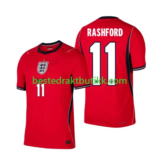 Fotballdrakter England Marcus Rashford 11 Bortedraktsett Fotball-VM 2026 Kortermet til Herre