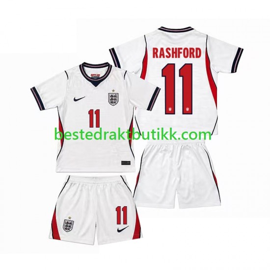 Fotballdrakter England Marcus Rashford 11 Hjemmedraktsett Fotball-VM 2026 Kortermet til Barn