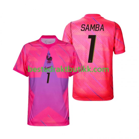 Fotballdrakter Frankrike Brice Samba 1 Keeper Bortedraktsett Fotball-VM 2026 Kortermet til Herre