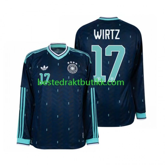 Fotballdrakter Tyskland Florian Wirtz 17 Bortedraktsett Fotball-VM 2026 Langermet til Herre