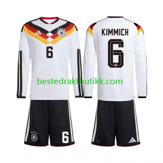 Fotballdrakter Tyskland Joshua Kimmich 6 Hjemmedraktsett Fotball-VM 2026 Langermet til Barn